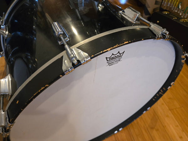 Drum Kits - 1980's Rogers 16x24 11x12 16x18 Big R Drum Kit (Black)