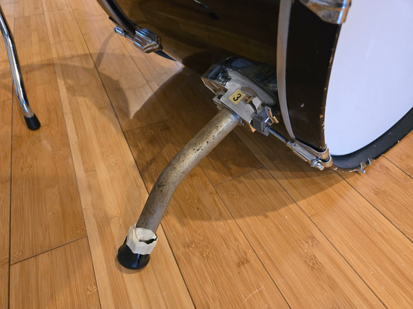 Drum Kits - 1980's Rogers 16x24 11x12 16x18 Big R Drum Kit (Black)