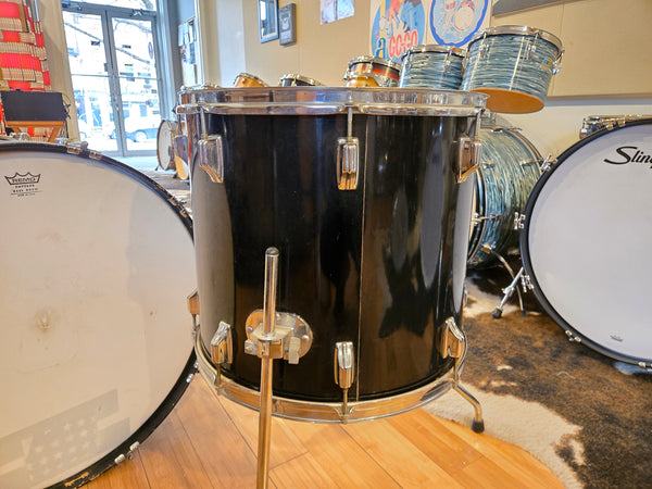 Drum Kits - 1980's Rogers 16x24 11x12 16x18 Big R Drum Kit (Black)
