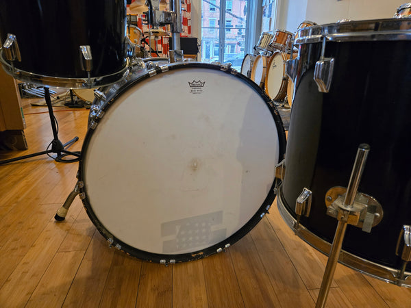 Drum Kits - 1980's Rogers 16x24 11x12 16x18 Big R Drum Kit (Black)