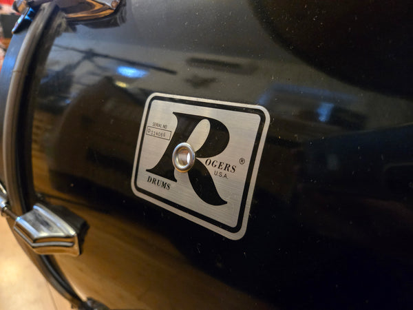 Drum Kits - 1980's Rogers 16x24 11x12 16x18 Big R Drum Kit (Black)