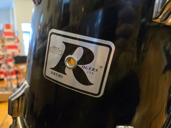 Drum Kits - 1980's Rogers 16x24 11x12 16x18 Big R Drum Kit (Black)