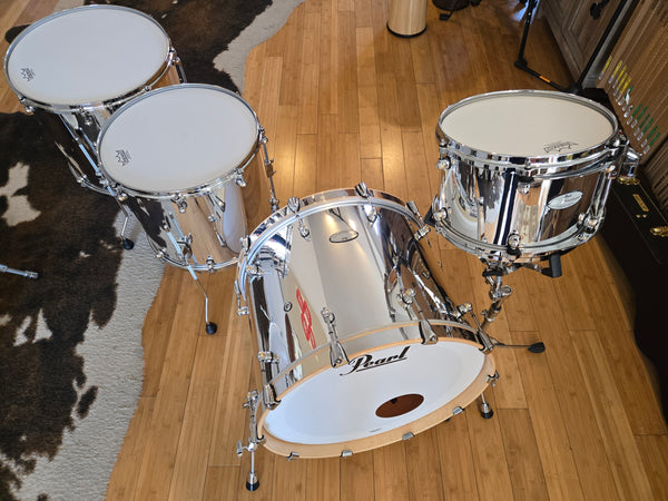 Drum Kits - Pearl Reference One Music City Custom 16x22 8x12 14x16 16x18 (Mirror Chrome)