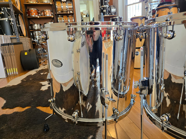 Drum Kits - Pearl Reference One Music City Custom 16x22 8x12 14x16 16x18 (Mirror Chrome)