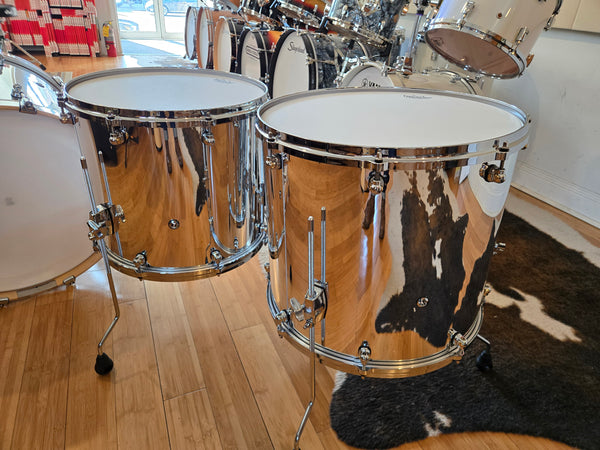 Drum Kits - Pearl Reference One Music City Custom 16x22 8x12 14x16 16x18 (Mirror Chrome)