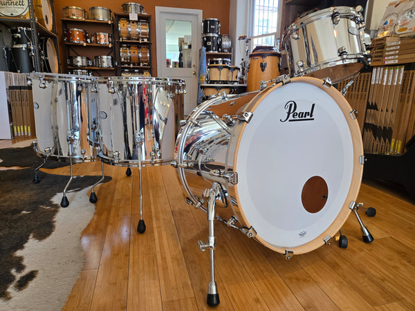 Drum Kits - Pearl Reference One Music City Custom 16x22 8x12 14x16 16x18 (Mirror Chrome)