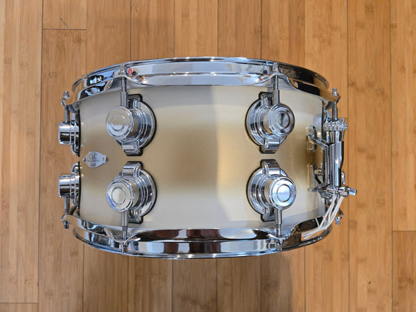 Snares - C&C Drum Co. 7x14 12th & Vine Maple/Poplar "LA Camco" Snare Drum (Antique White/Gold Duco)