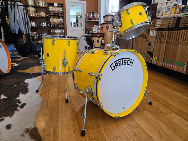 Drum Kits - Gretsch Broadkaster 14x20 8x12 14x14 (Gretsch Solid Yellow Gloss)