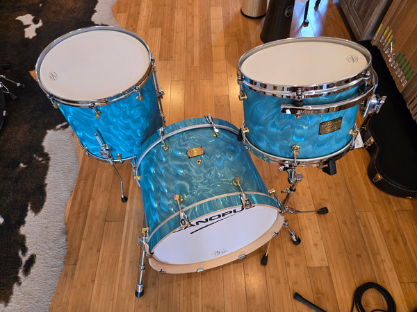 Drum Kits - Canopus Drums Neo Vintage 14x20 9x13 16x16 NV60-M1 (Aqua Satin)
