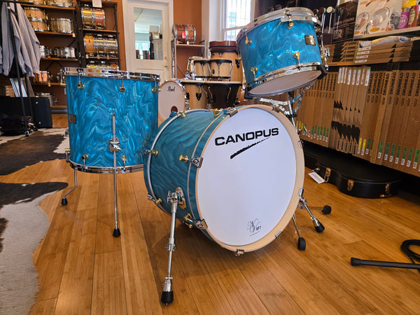 Drum Kits - Canopus Drums Neo Vintage 14x20 9x13 16x16 NV60-M1 (Aqua Satin)