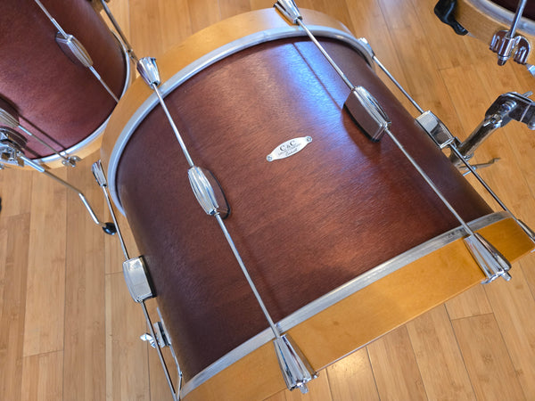 Drum Kits - C&C Drum Co. 14x20 8x12 14x14 Player Date I (Satin Mahogany w/ Wood Hoops)
