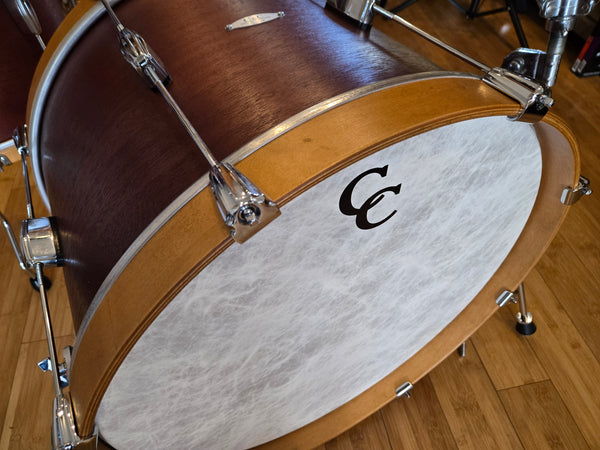 Drum Kits - C&C Drum Co. 14x20 8x12 14x14 Player Date I (Satin Mahogany w/ Wood Hoops)