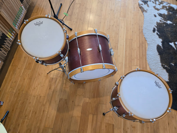 Drum Kits - C&C Drum Co. 14x20 8x12 14x14 Player Date I (Satin Mahogany w/ Wood Hoops)