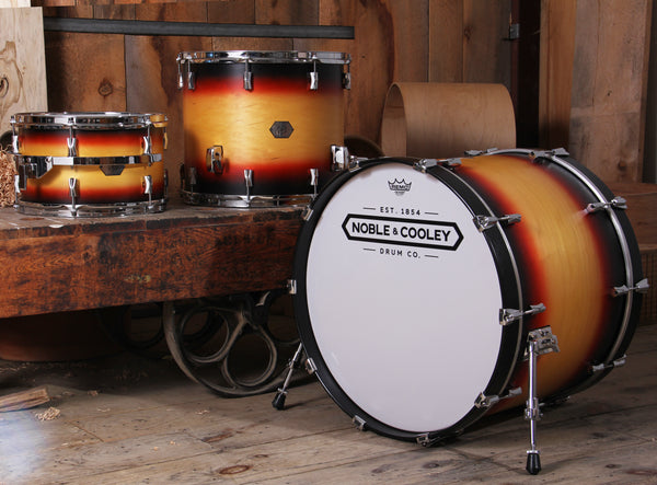 Drum Kits - Noble & Cooley 16x22 8x13 14x16 Horizon Series Drum Kit (Vintage Sunburst Satin)