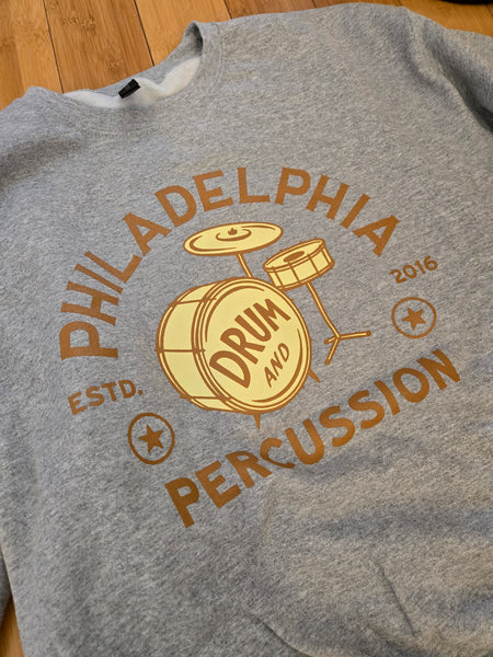 Apparel - Philadelphia Drum & Percussion "Vintage Drum Set" Crewneck Sweatshirt