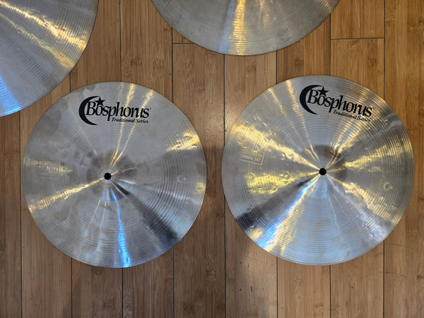 Cymbals - (Used) Bosphorus Traditional Matched Cymbal Set 14", 16" 20"