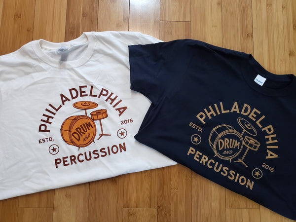 Apparel - Philadelphia Drum & Percussion "Vintage Drum Set" Tee