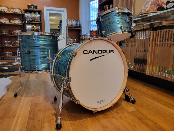 Drum Kits - Canopus Drums 15x22 9x13 15x16 R.F.M. Maple (Turquoise Oyster)