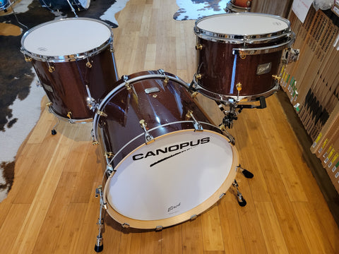 Drum Kits - Canopus Drums 16x22 9x13 15x16 Birch Series (Merlot Glitter)