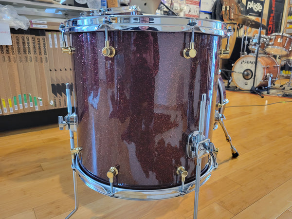 Drum Kits - Canopus Drums 16x22 9x13 15x16 Birch Series (Merlot Glitter)