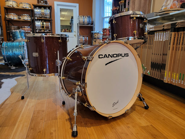 Drum Kits - Canopus Drums 16x22 9x13 15x16 Birch Series (Merlot Glitter)