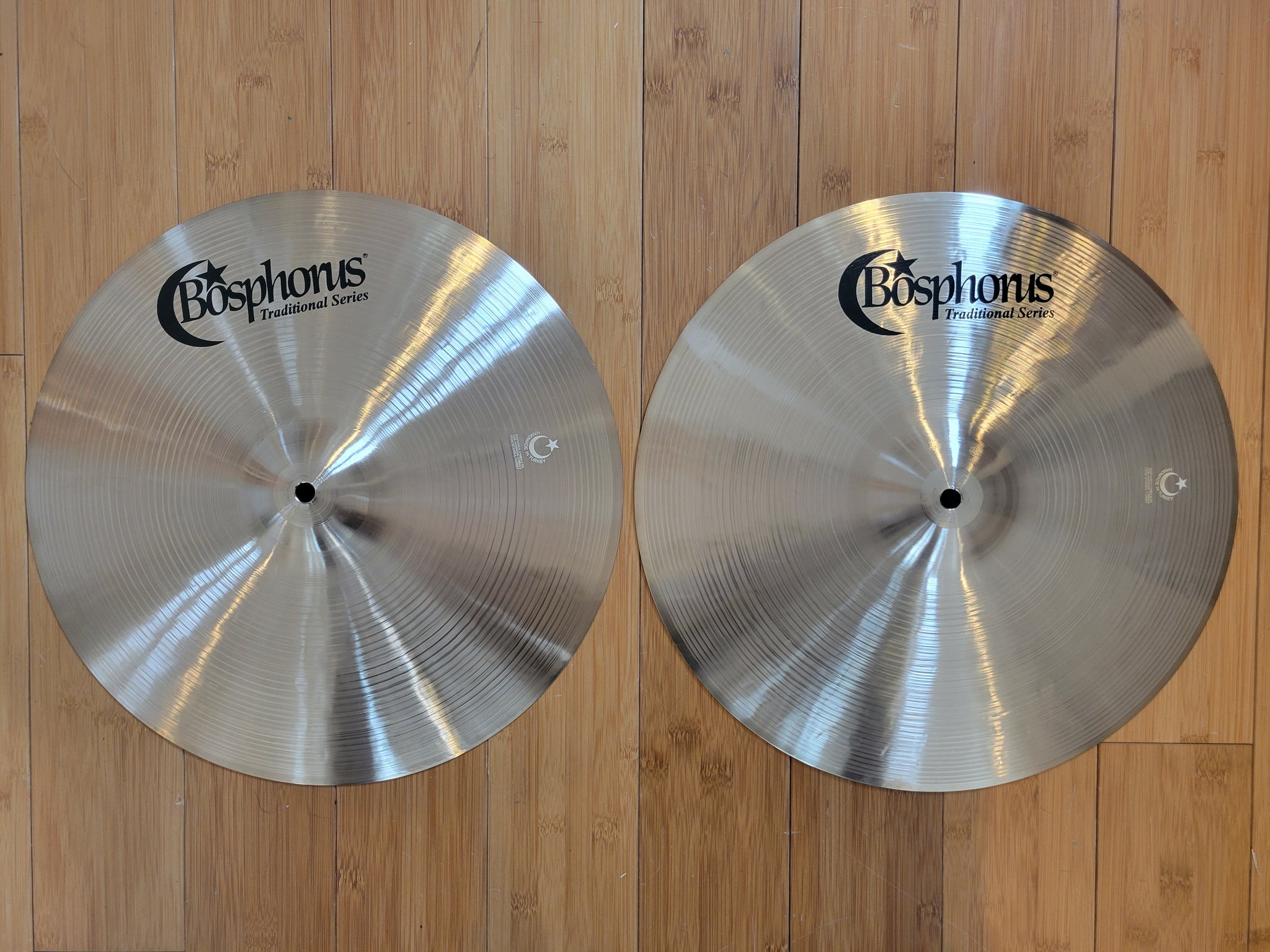 Cymbals - Bosphorus 15" Traditional Hi Hats Medium-Thin (Dark)