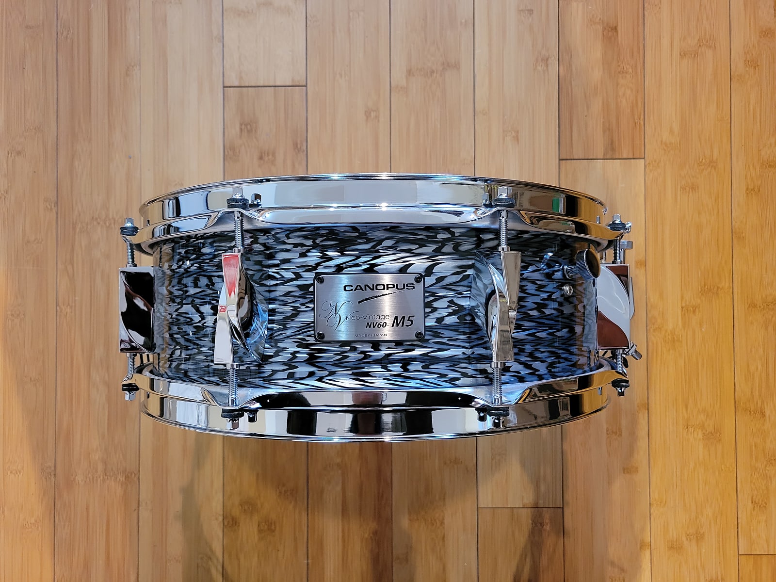 Snares - Canopus Drums 5x14 Neo Vintage NV60-M5 Snare Drum (Black 